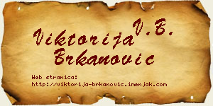 Viktorija Brkanović vizit kartica